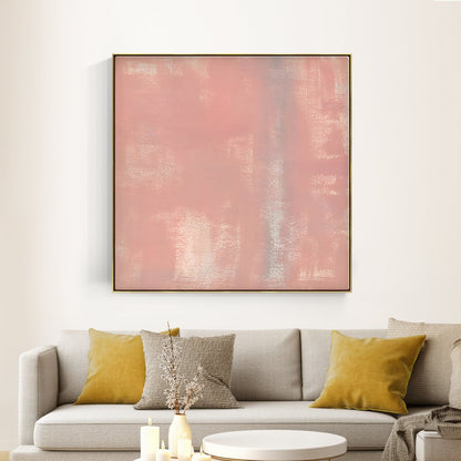 Serene Pink Abstract Oil Painting for Modern Home Decor and Calming Spaces