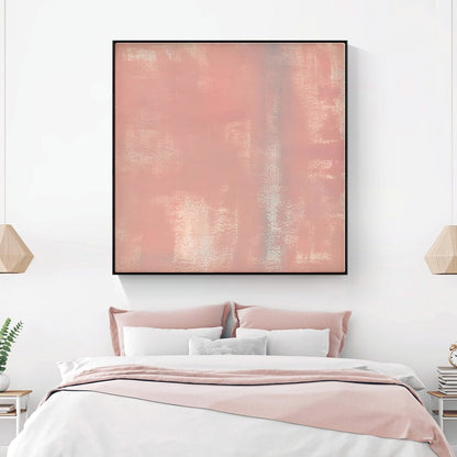 Serene Pink Abstract Oil Painting for Modern Home Decor and Calming Spaces