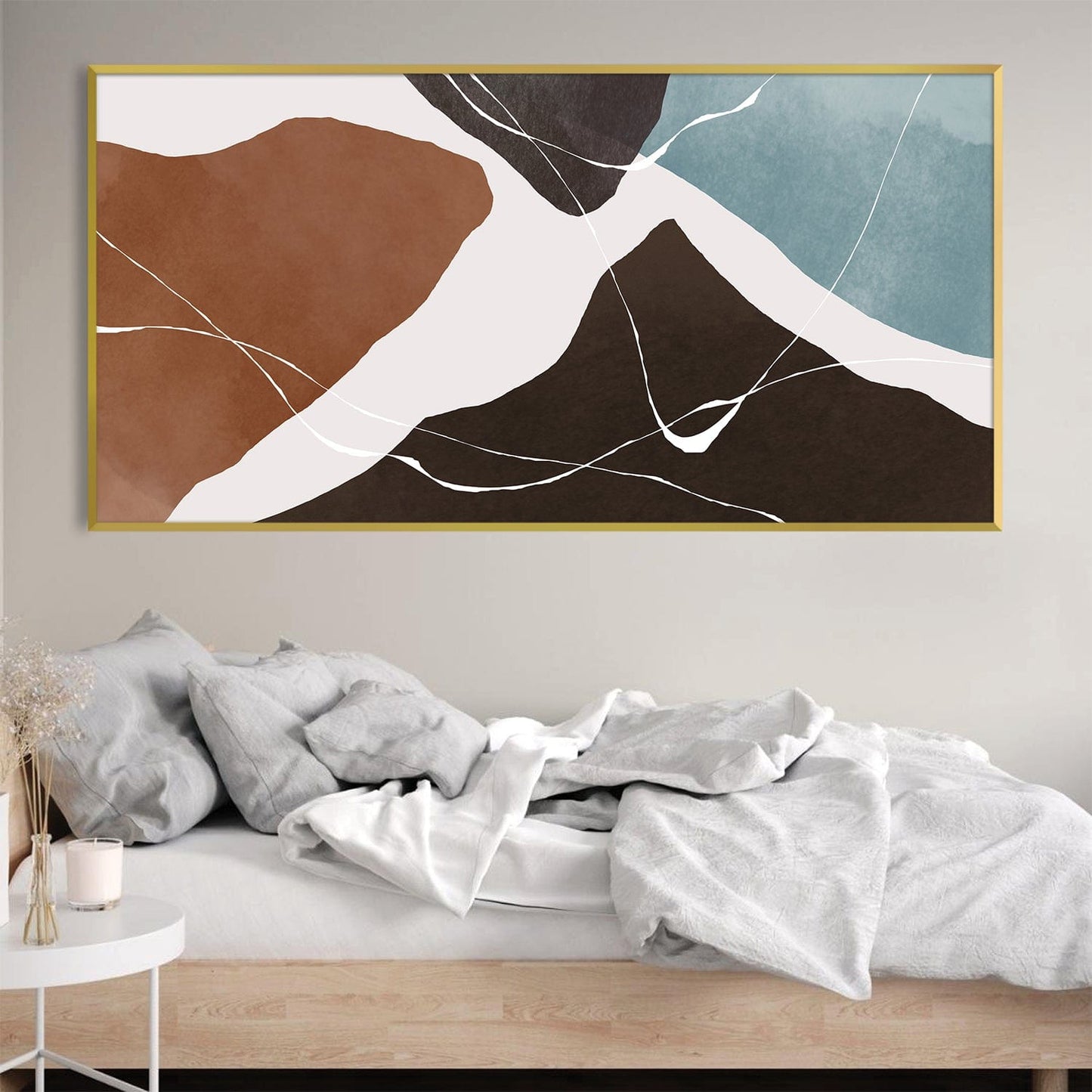 Abstract Landscape Oil Painting for Modern Home Decor