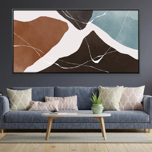 Abstract Landscape Oil Painting for Modern Home Decor