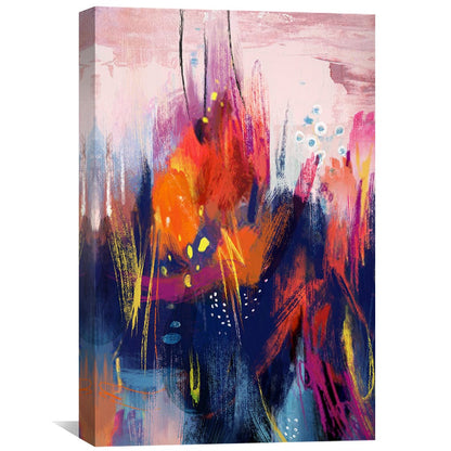 Vibrant Abstract Oil Painting with Dynamic Colors for Modern Home Decor