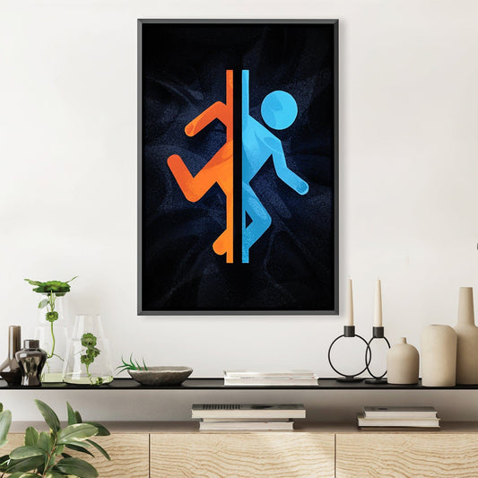 Colorful Portal Human Figure Abstract Oil Painting for Modern Home Decor