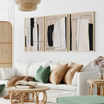 Elegant Minimalist Abstract Oil Painting for Modern Home Decor