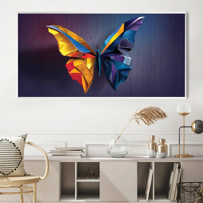 Vibrant Colorful Butterfly Oil Painting for Modern Home Decor