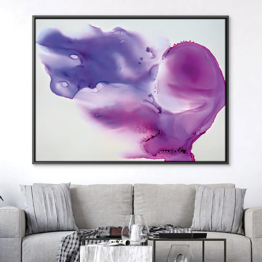 Vibrant Purple Abstract Oil Painting for Modern Home Decor