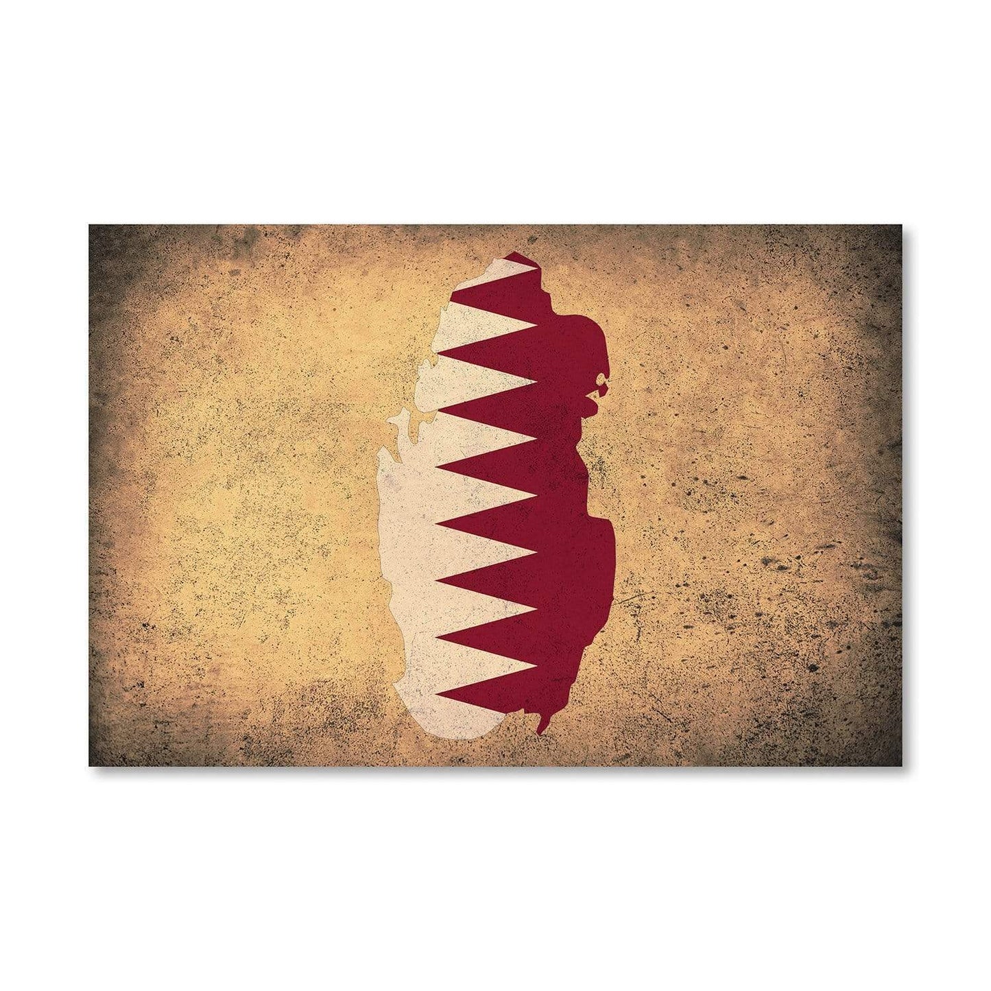 Qatar Flag Oil Painting - Modern Art Canvas for Home and Office Decor