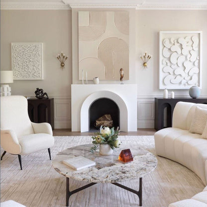 Elegant Beige Minimalist Abstract Oil Painting for Modern Home D√©cor