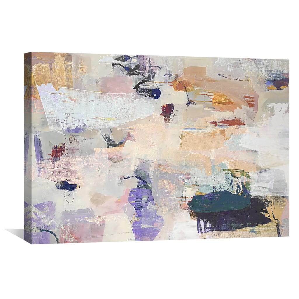 Abstract Oil Painting of Soft Colors and Textures for Modern Decor