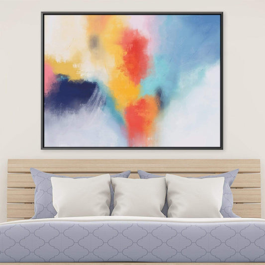 Colorful Abstract Oil Painting for Brightening Home Decor and Contemporary Spaces