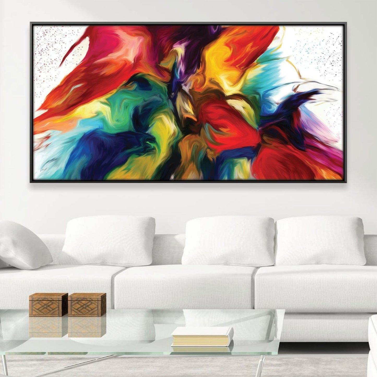 Vibrant Abstract Oil Painting for Modern Home Decor - Colorful Wall Art