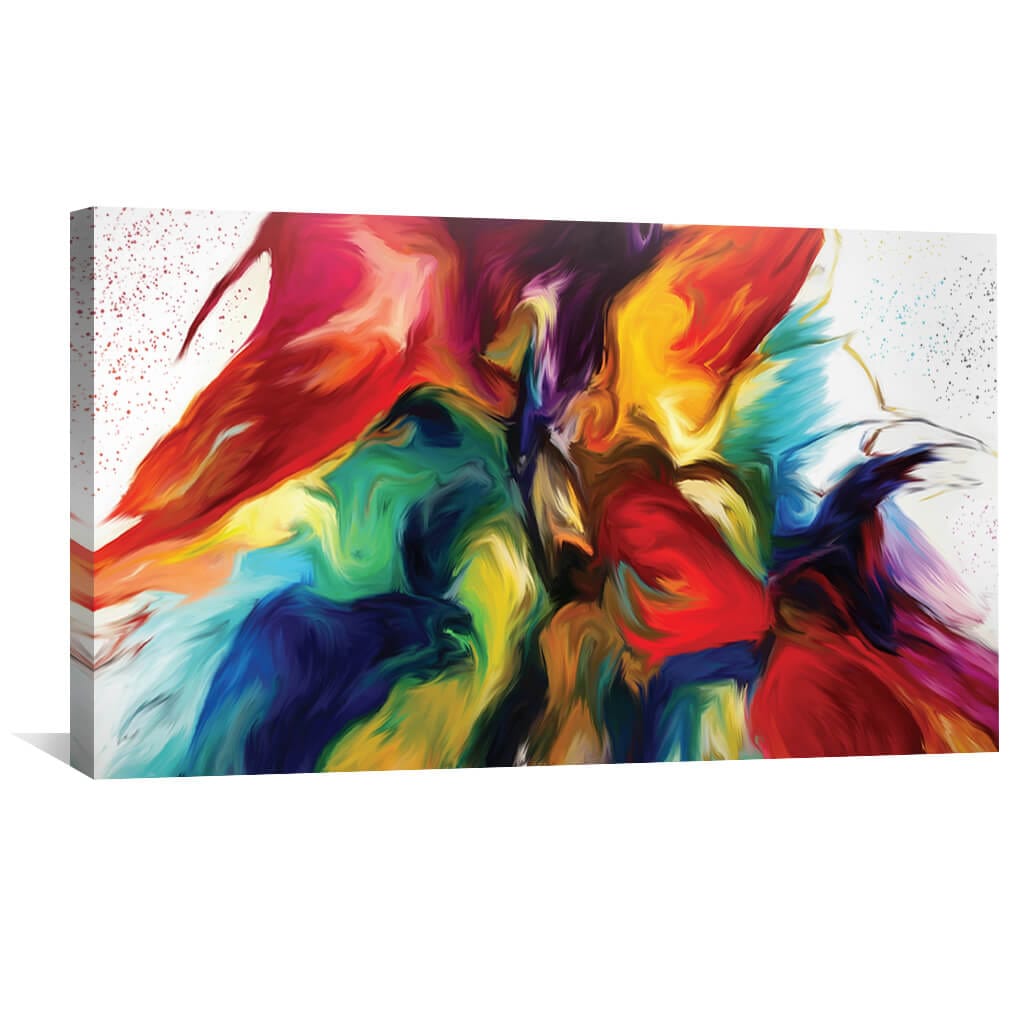 Vibrant Abstract Oil Painting for Modern Home Decor - Colorful Wall Art