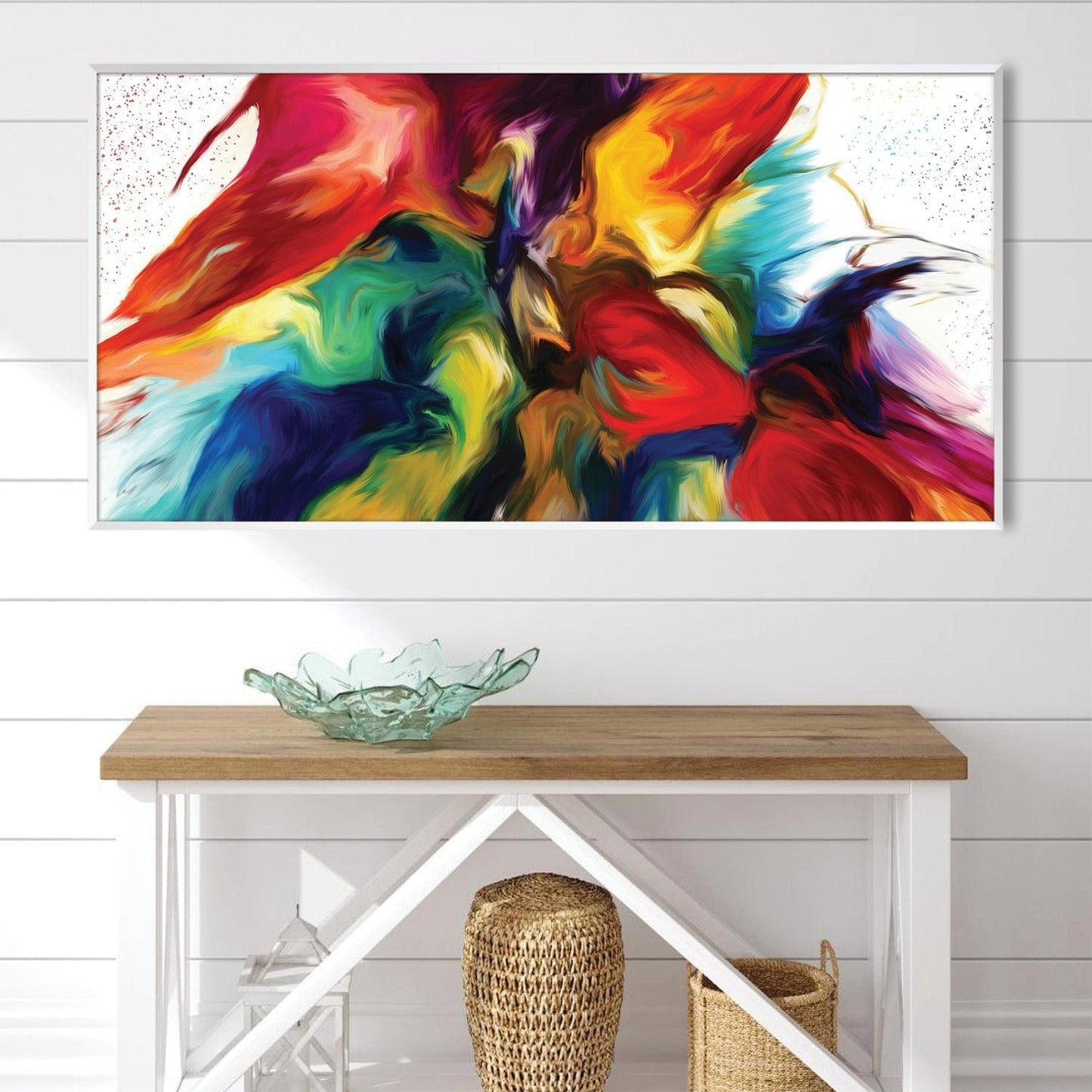 Vibrant Abstract Oil Painting for Modern Home Decor - Colorful Wall Art