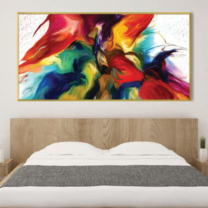 Vibrant Abstract Oil Painting for Modern Home Decor - Colorful Wall Art