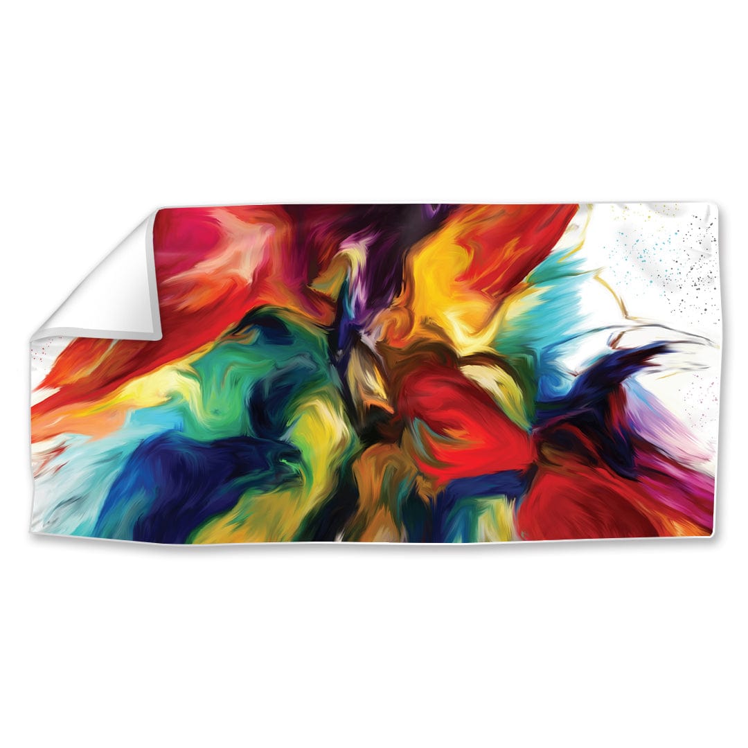 Vibrant Abstract Rainbow Oil Painting for Modern Home Decor