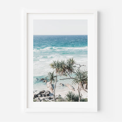 Stunning Coastal Triptych: Vibrant Rainbow Bay Seascapes for Modern Decor