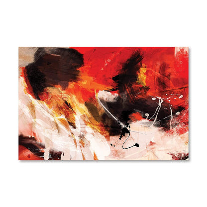 Vibrant Abstract Red Oil Painting for Modern Home Decor