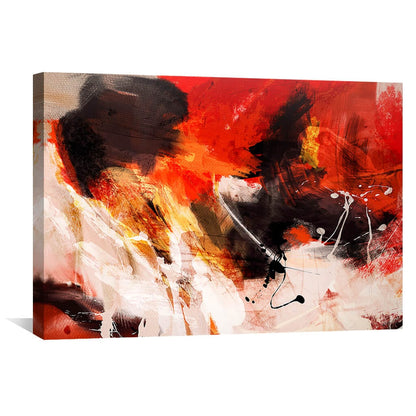 Vibrant Abstract Red Oil Painting for Modern Home Decor