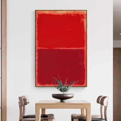 Vibrant Red Abstract Oil Painting for Modern Home Decor