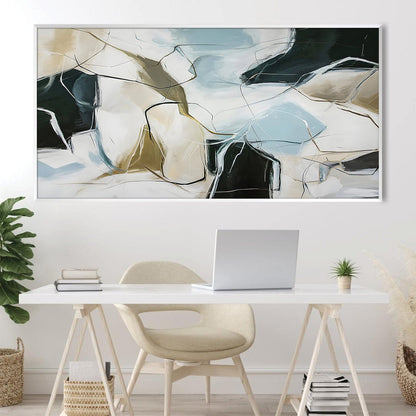 Abstract Geometric Oil Painting for Modern Home Decor