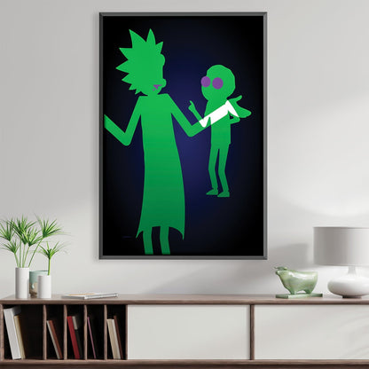 Vibrant Rick and Morty Abstract Canvas Art for Fans and Collectors