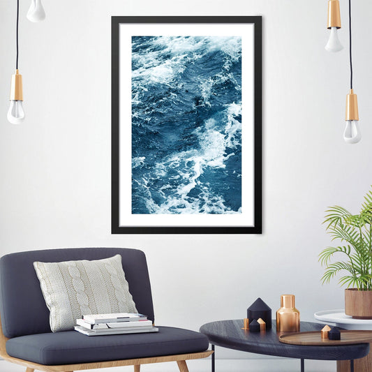 Serene Ocean Waves Oil Painting for Coastal Home Decor
