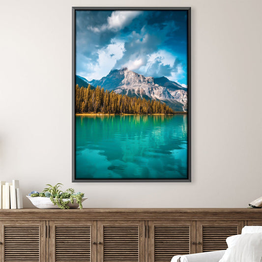 Stunning Mountain Lake Reflection - Vibrant Oil Painting for Home Décor