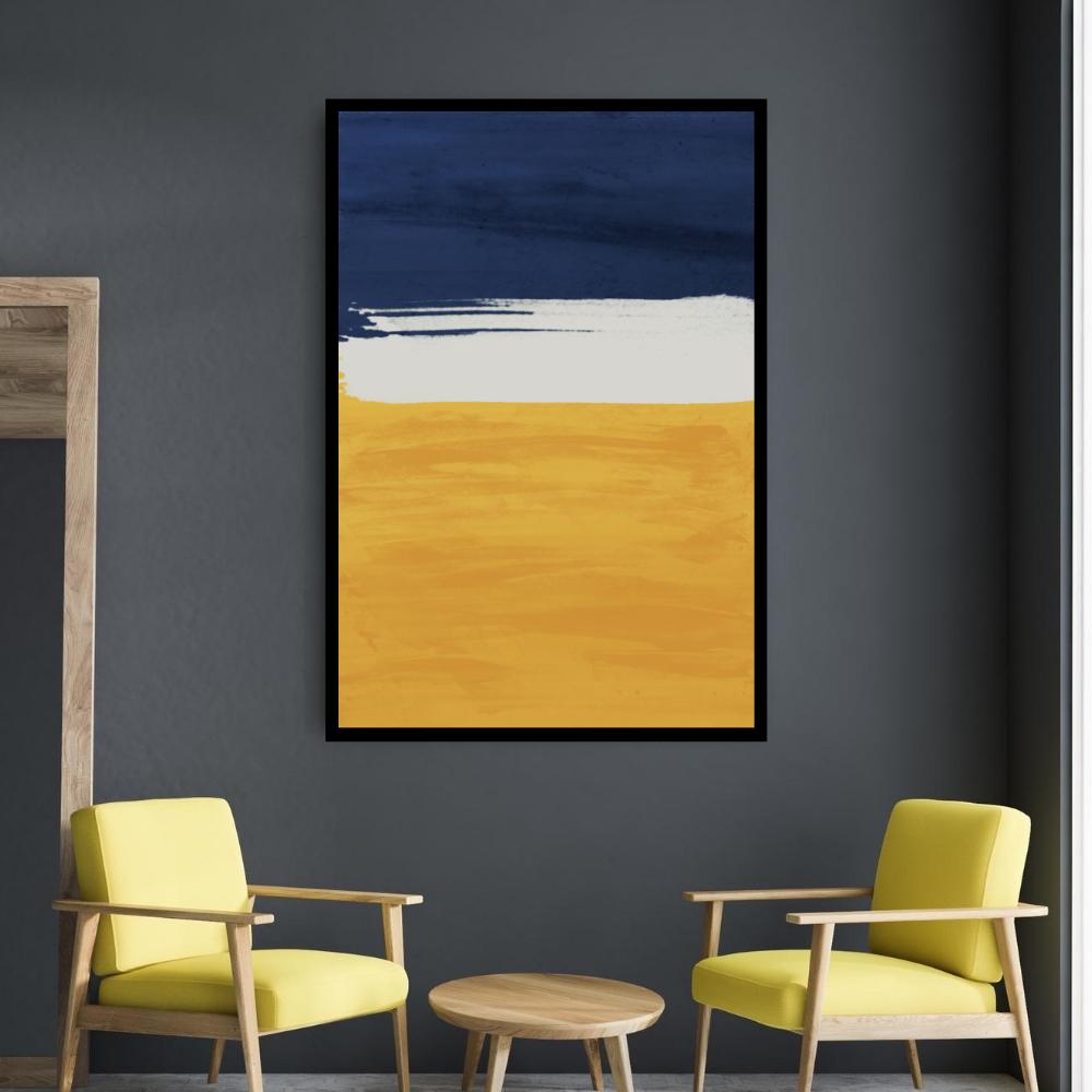 Abstract Rising Tide Oil Painting for Modern Home Decor