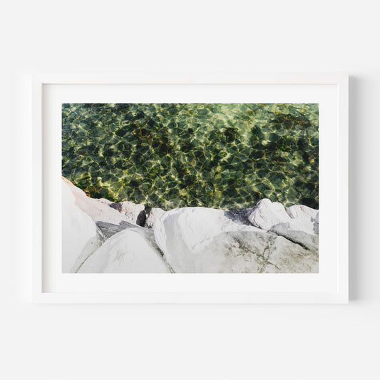 Tranquil Coastal Rock Pool with Crystal Clear Water and Serenity