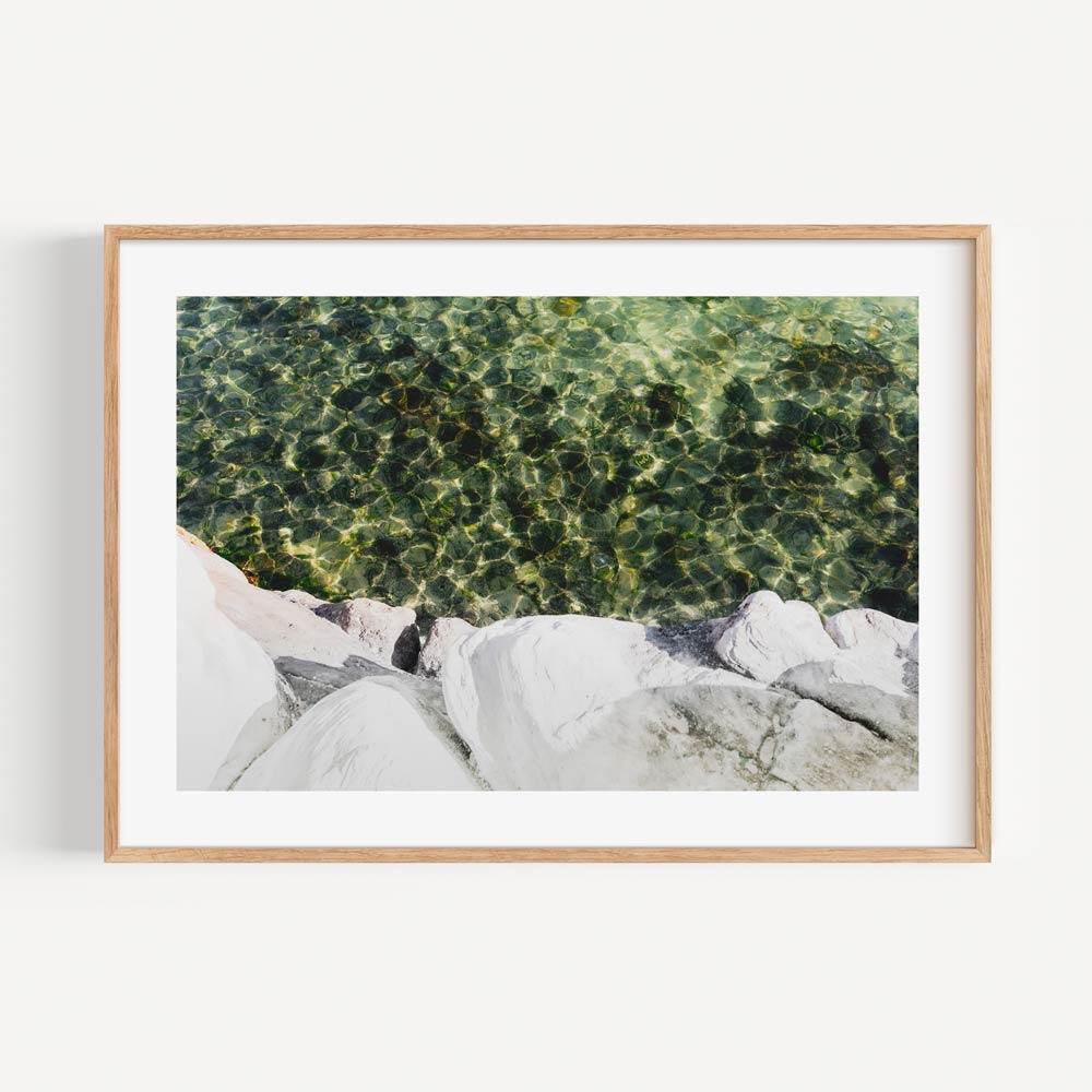 Tranquil Coastal Rock Pool with Crystal Clear Water and Serenity