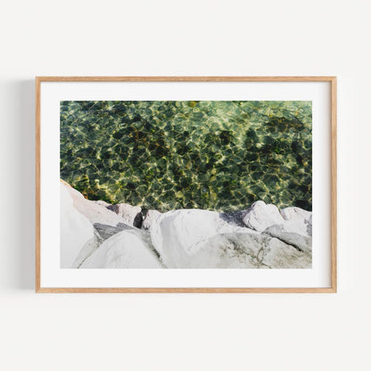 Tranquil Coastal Rock Pool with Crystal Clear Water and Serenity