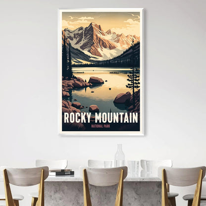 Stunning Rocky Mountain Landscape Oil Painting for Nature Lovers