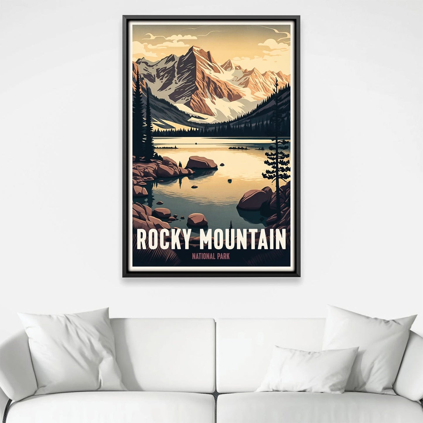 Stunning Rocky Mountain Landscape Oil Painting for Nature Lovers