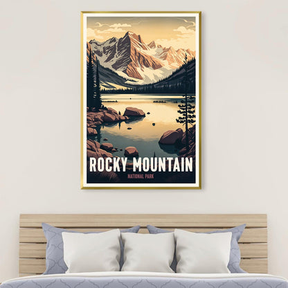 Stunning Rocky Mountain Landscape Oil Painting for Nature Lovers