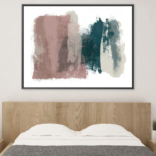 Abstract Oil Painting with Bold Strokes in Earthy Tones for Modern Home Decor