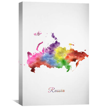 Vibrant Russia Rainbow Oil Painting - Colorful Art for Modern Decor