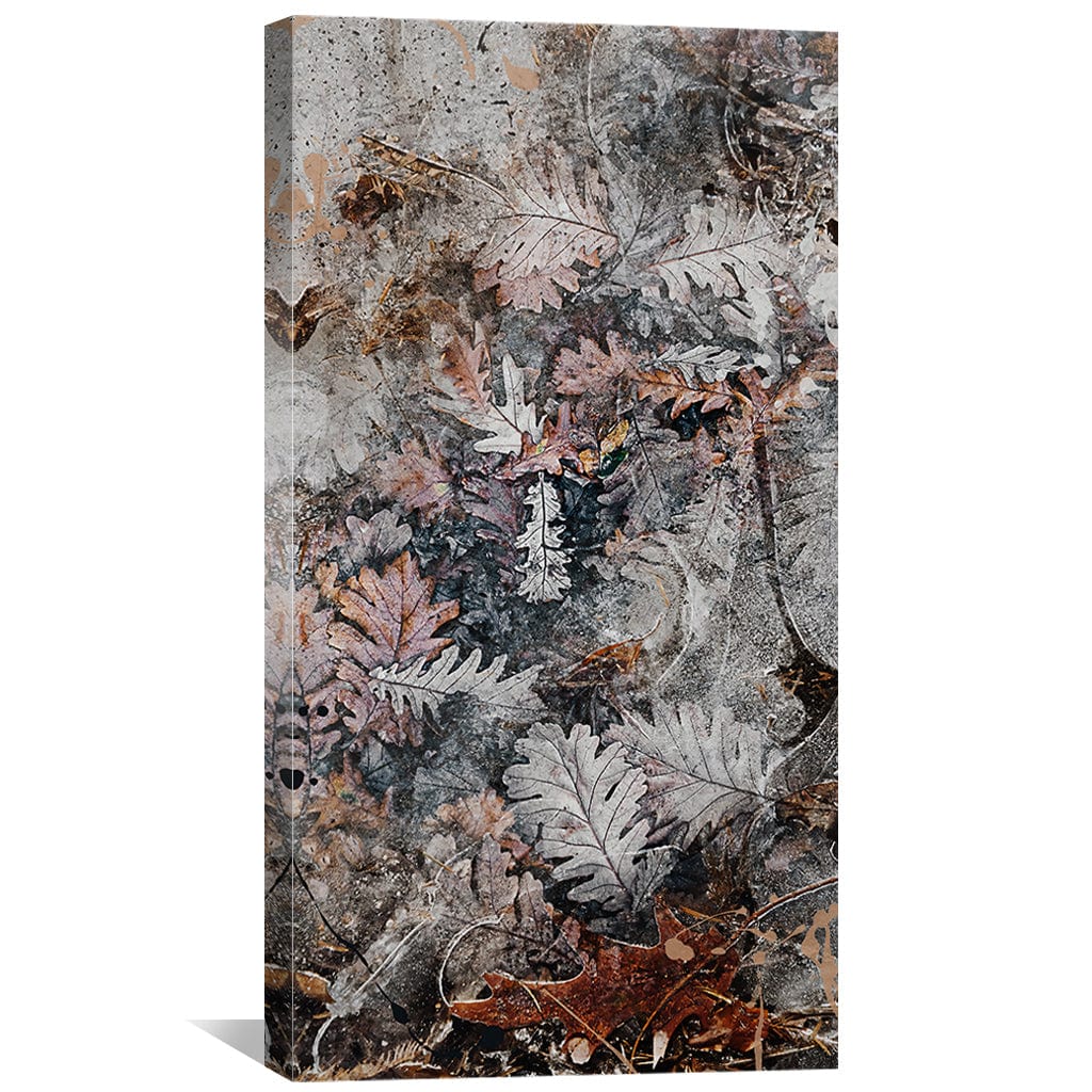Abstract Rustic Foliage Oil Painting for Nature-Inspired Home Decor