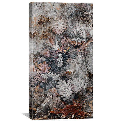 Abstract Rustic Foliage Oil Painting for Nature-Inspired Home Decor