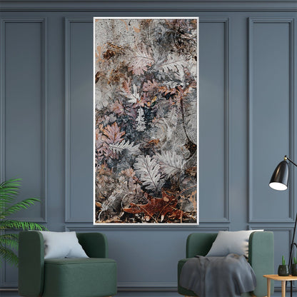 Abstract Rustic Foliage Oil Painting for Nature-Inspired Home Decor