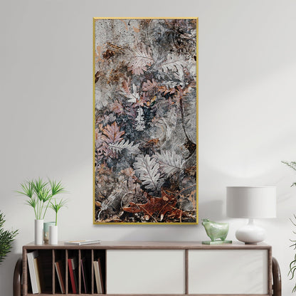 Abstract Rustic Foliage Oil Painting for Nature-Inspired Home Decor