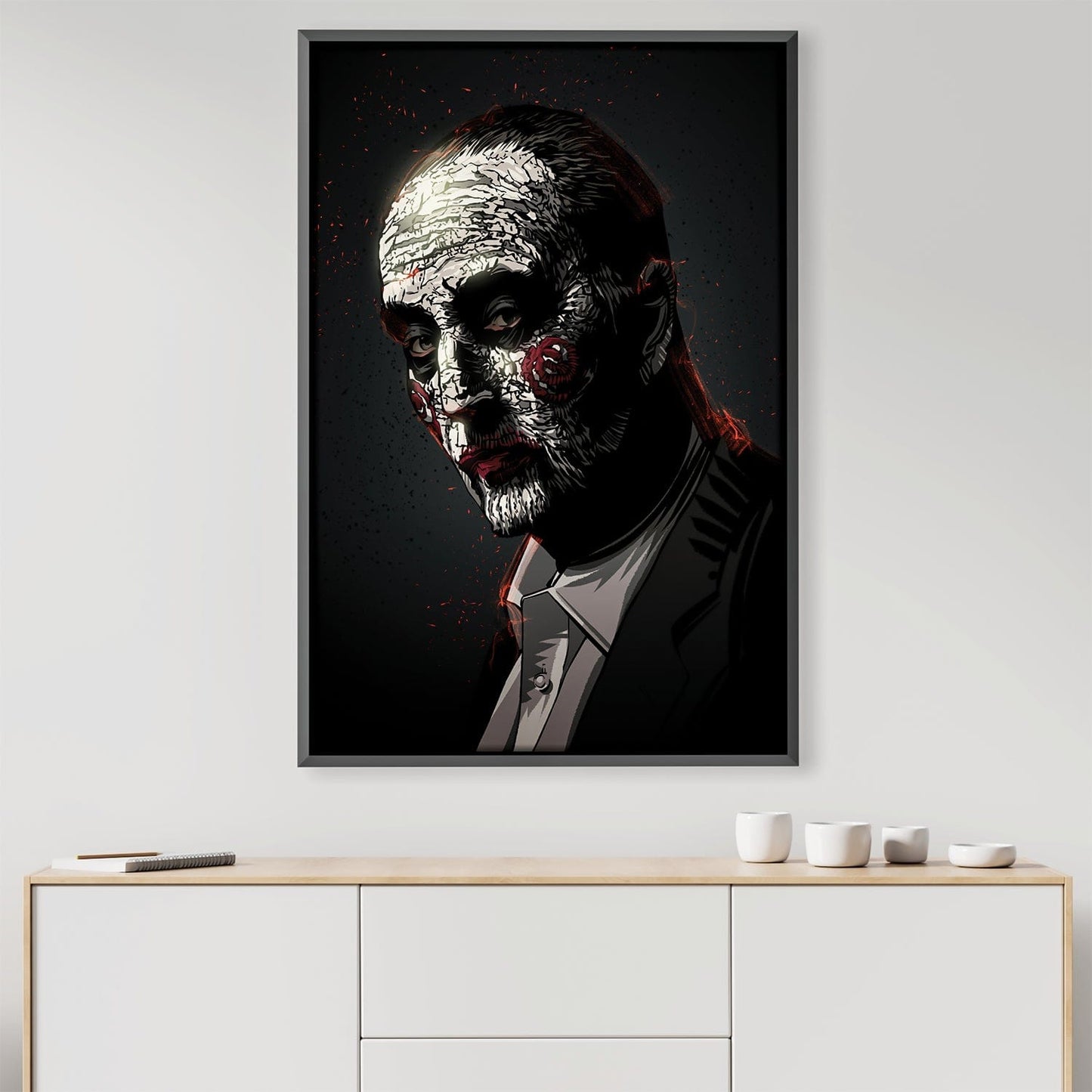 Abstract Horror Portrait Oil Painting for Unique Home Decor