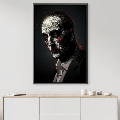 Abstract Horror Portrait Oil Painting for Unique Home Decor