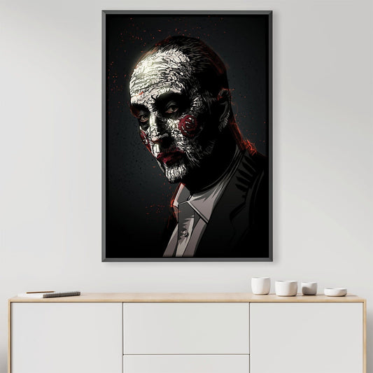 Abstract Horror Portrait Oil Painting for Unique Home Decor