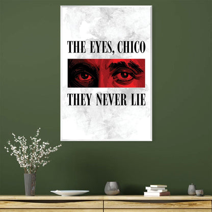 Intense Eyes on Canvas: Powerful Oil Painting of Truth and Fiction