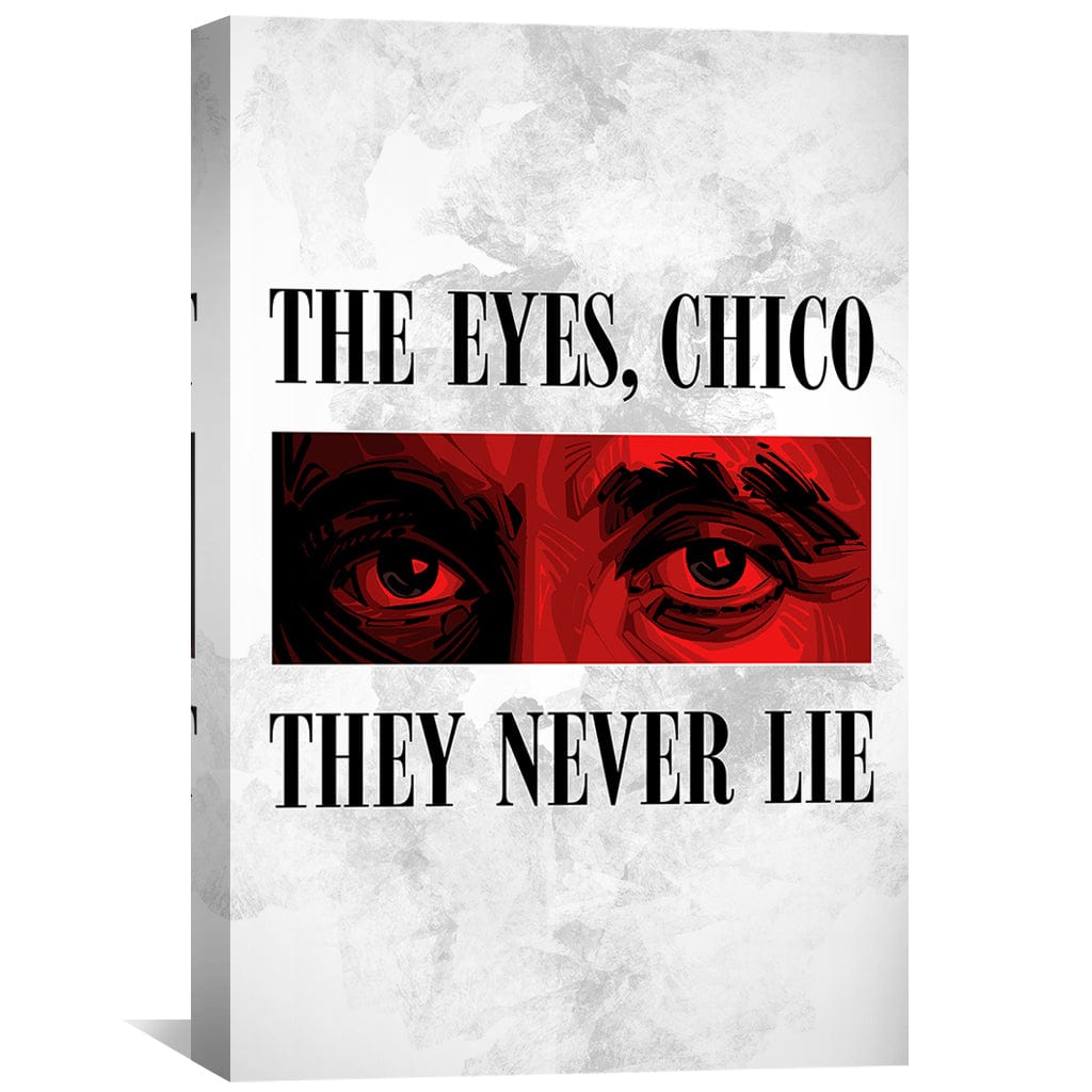Intense Eyes on Canvas: Powerful Oil Painting of Truth and Fiction