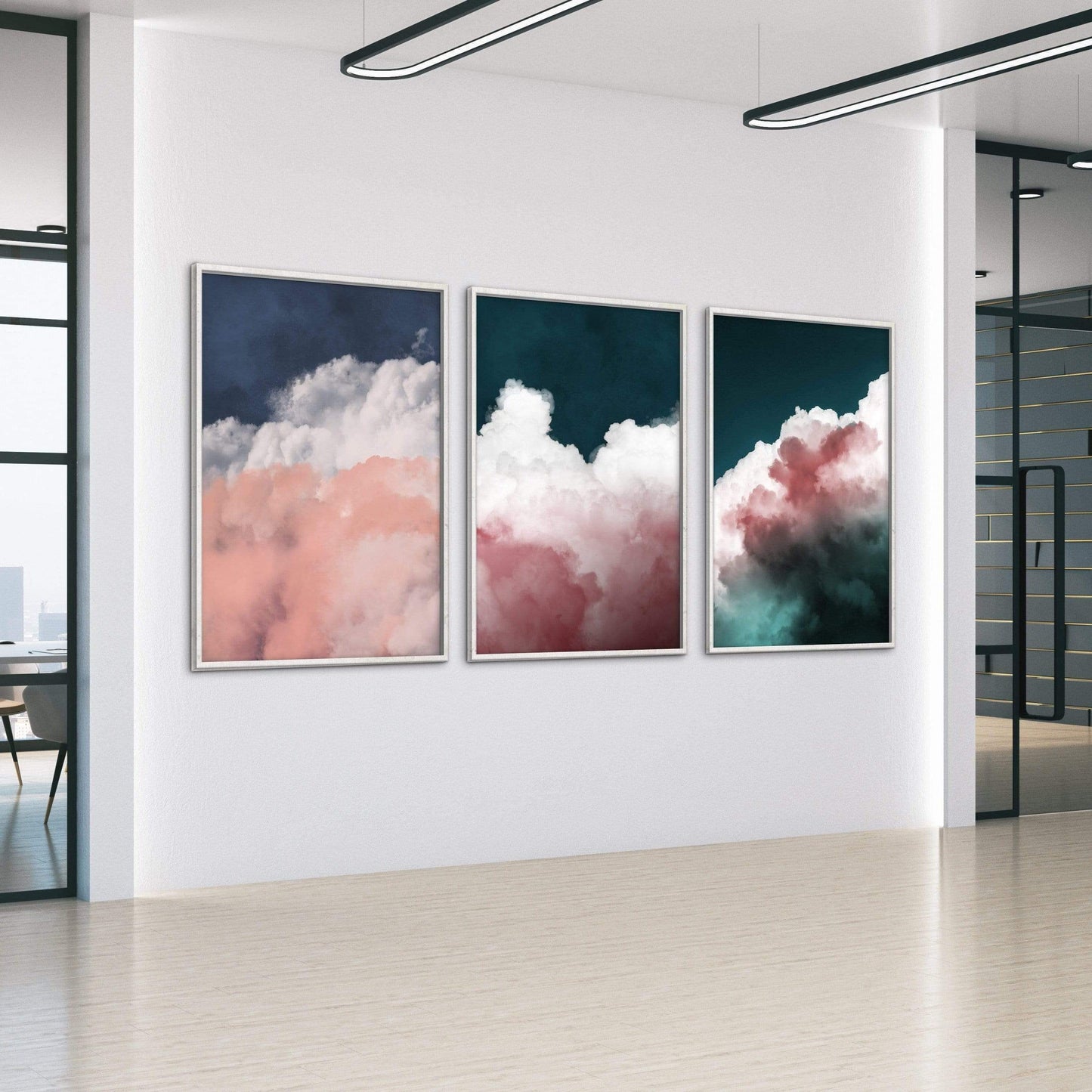 Tranquil Cloudscape Oil Painting for Serenity and Modern Home Décor