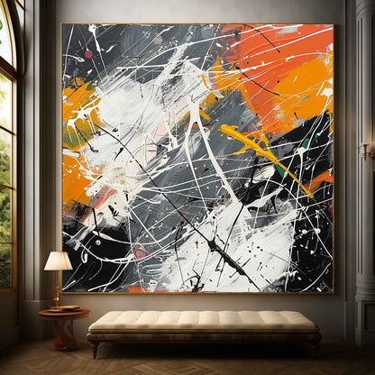 Vibrant Abstract Expressionist Oil Painting for Modern Art Lovers