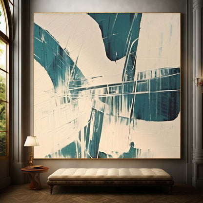 Modern Abstract Oil Painting for Contemporary Home Decor and Minimalist Interiors