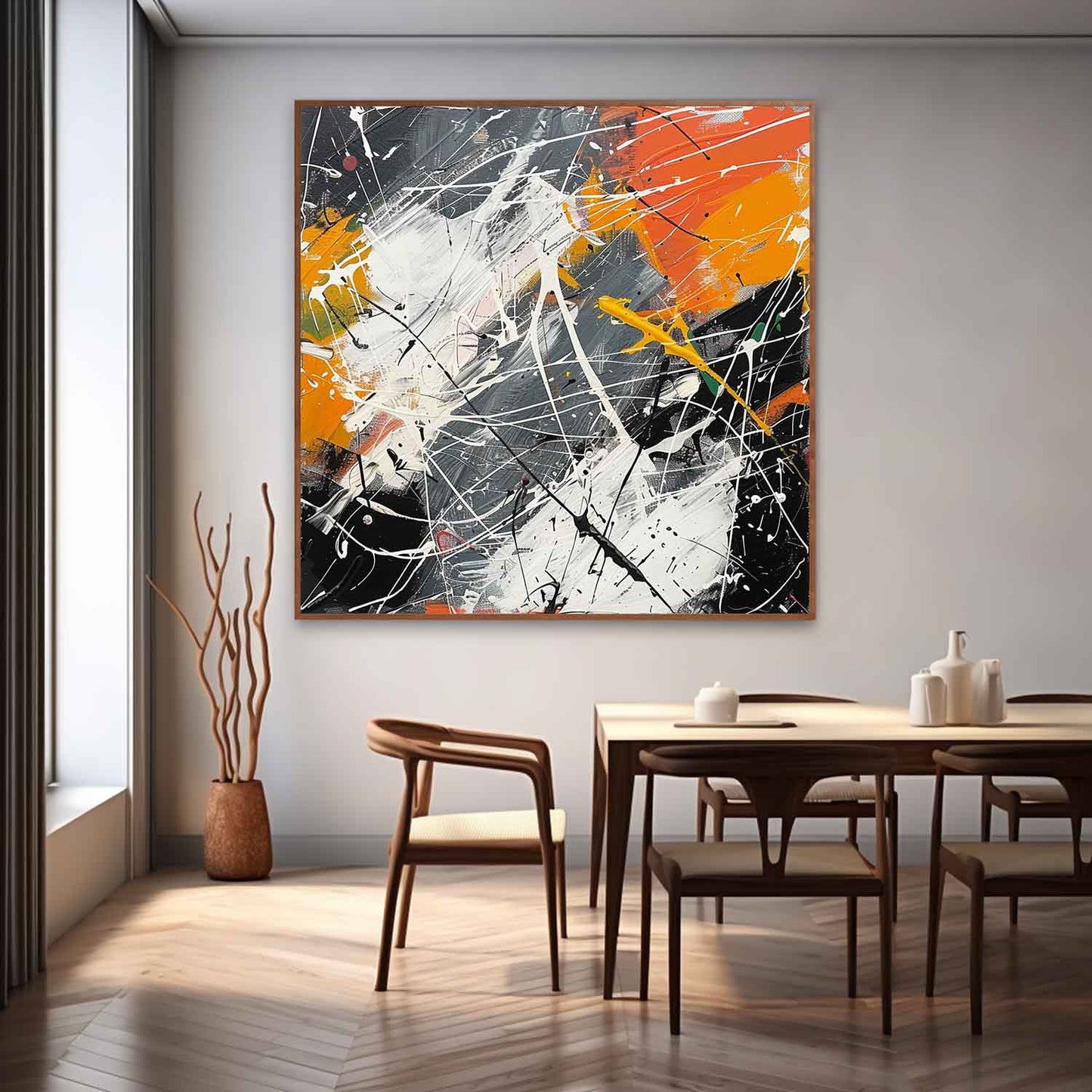 Vibrant Abstract Expressionist Oil Painting for Modern Art Lovers