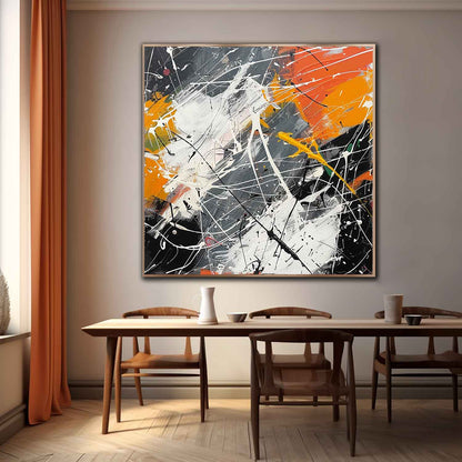 Vibrant Abstract Expressionist Oil Painting for Modern Art Lovers