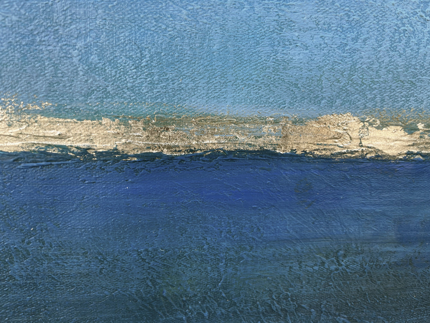 Tranquil Ocean Horizon Oil Painting for Serene Home Decor